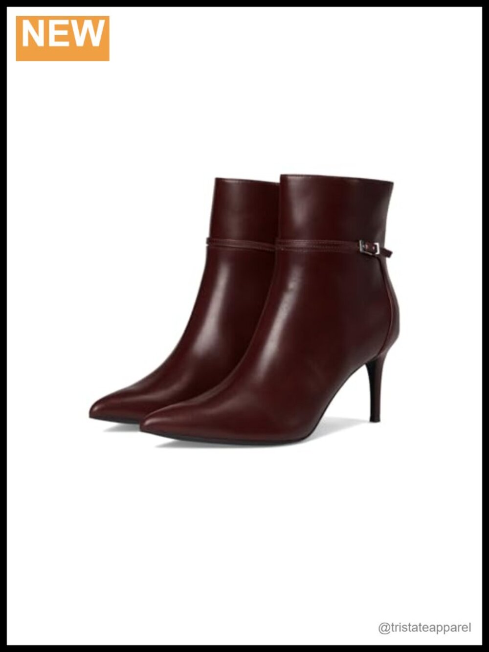 Calvin Klein Womens Ankle Booties Stiletto Heel Pointed Toe Side Zip Dress Boots